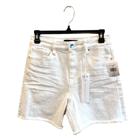 NWT Sanctuary Denim Sidewalk Jean Short Vintage White, size 26 - Picture 2 of 8